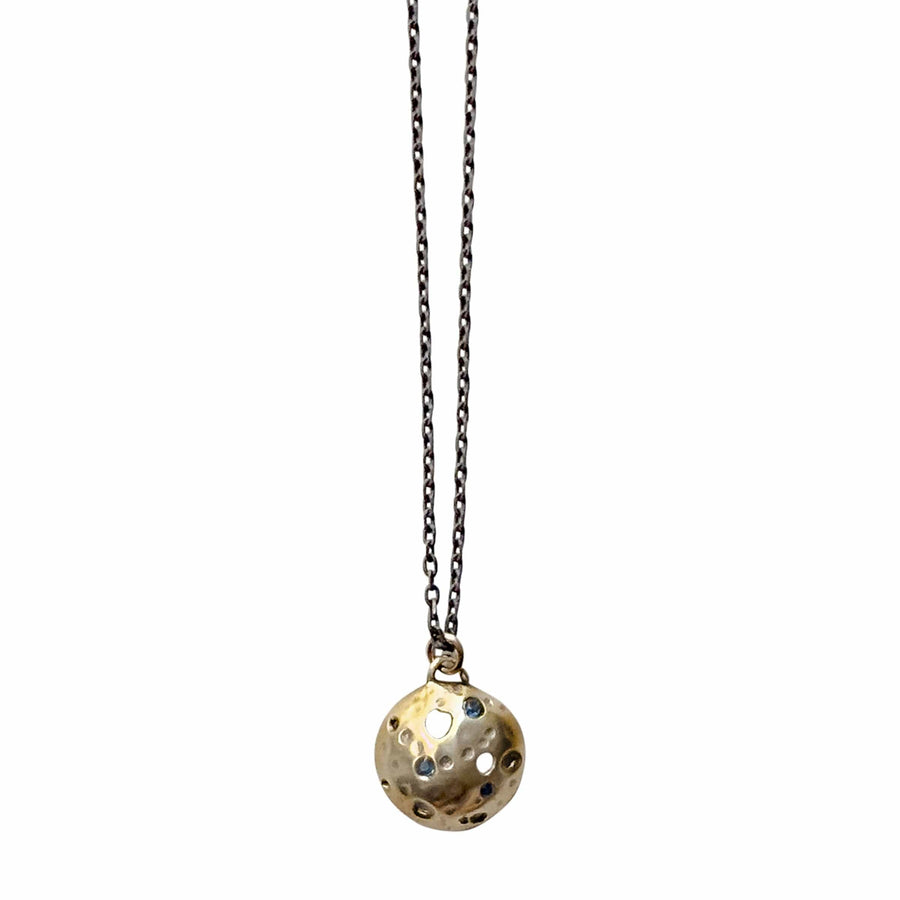 MOON  BRONZE PENDANT NECKLACE MOON  BRONZE PENDANT NECKLACE JCN650 Julie Cohn Design Artisan Bronze Jewelry Handmade