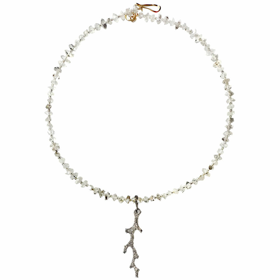 DIAMOND CORAL BRANCH PENDANT DIAMOND CORAL BRANCH PENDANT Julie Cohn Design Artisan Bronze Jewelry Handmade