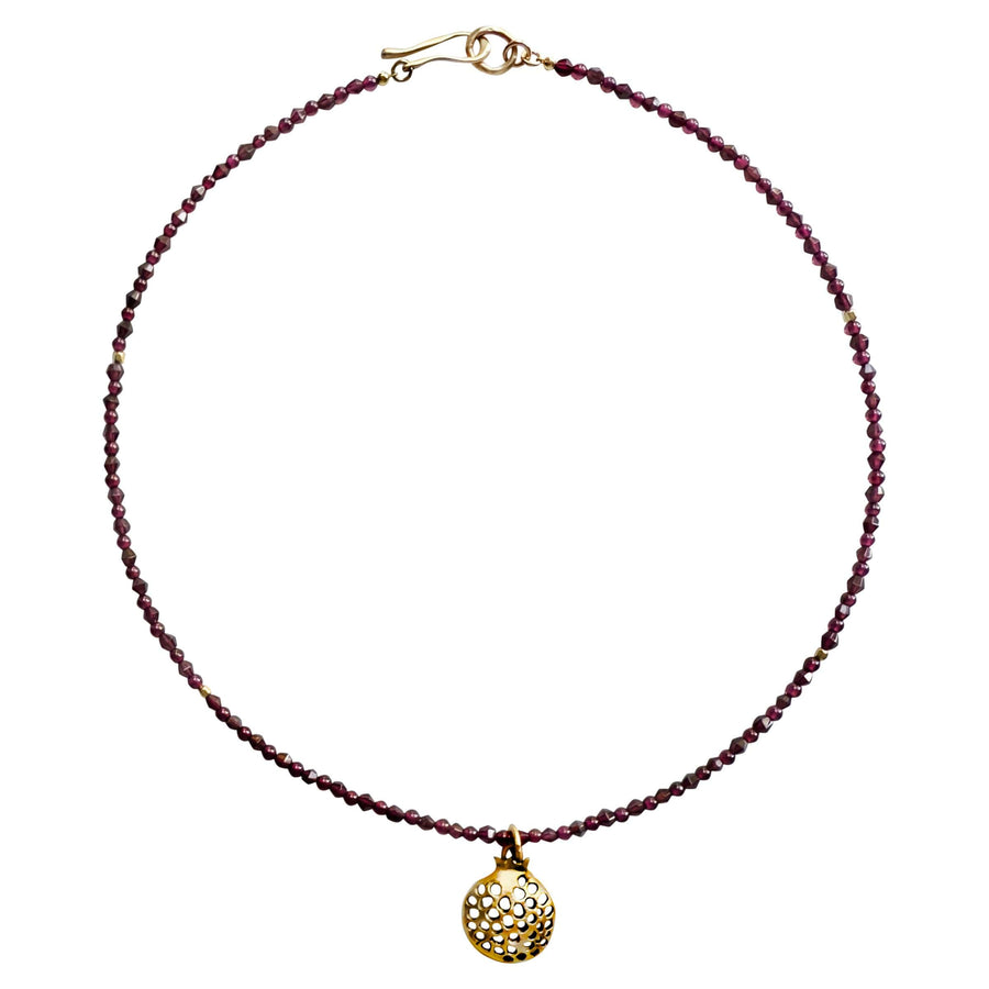 POMEGRANATE PENDANT POMEGRANATE PENDANT Julie Cohn Design Artisan Bronze Jewelry Handmade