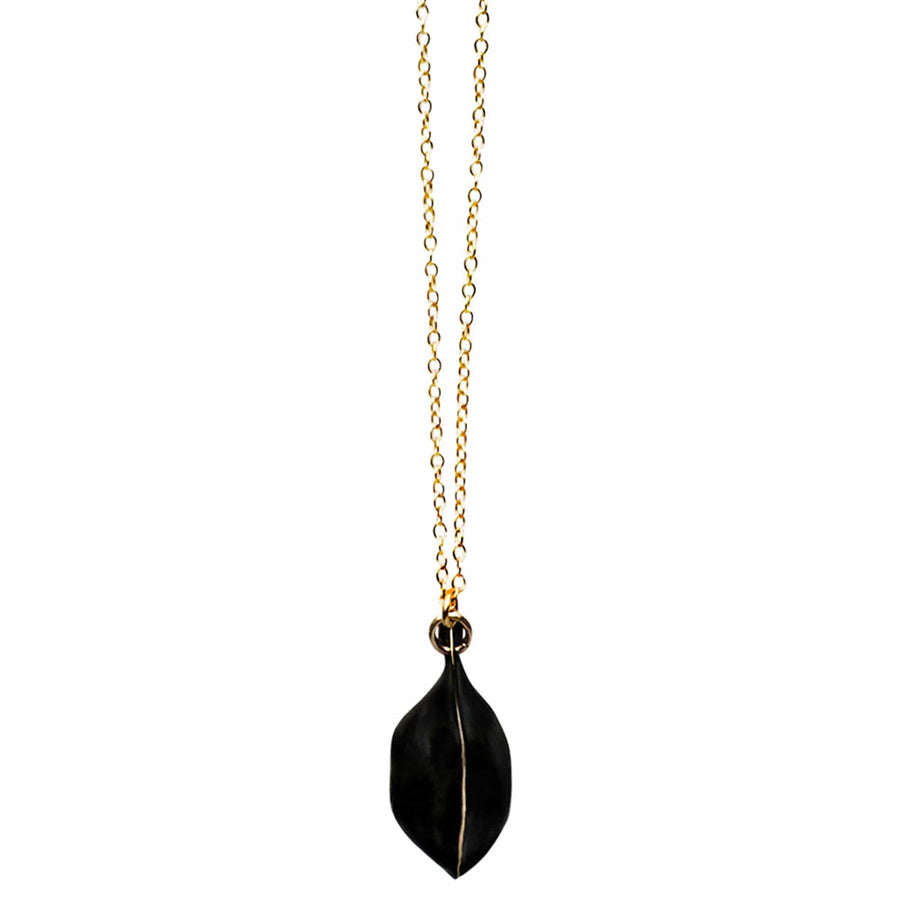 BLACK AMULET BRONZE PENDANT NECKLACE BLACK AMULET BRONZE PENDANT NECKLACE JCN659 Julie Cohn Design Artisan Bronze Jewelry Handmade