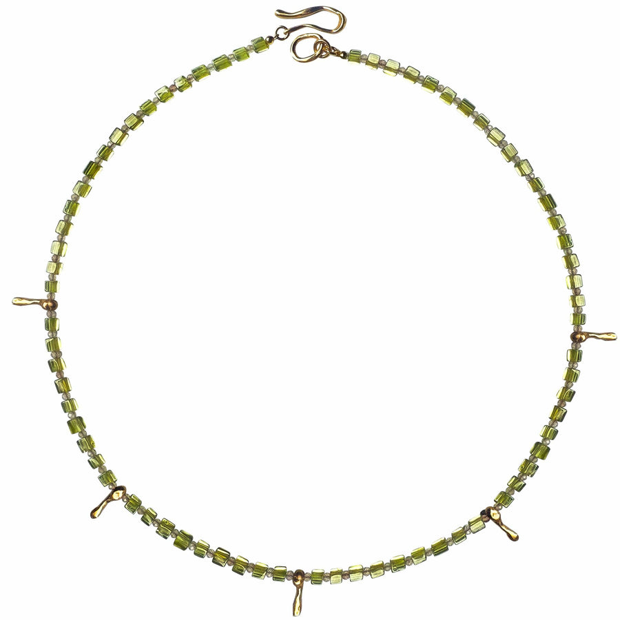 CALIMA PERIDOT NECKLACE CALIMA PERIDOT NECKLACE Julie Cohn Design Artisan Bronze Jewelry Handmade