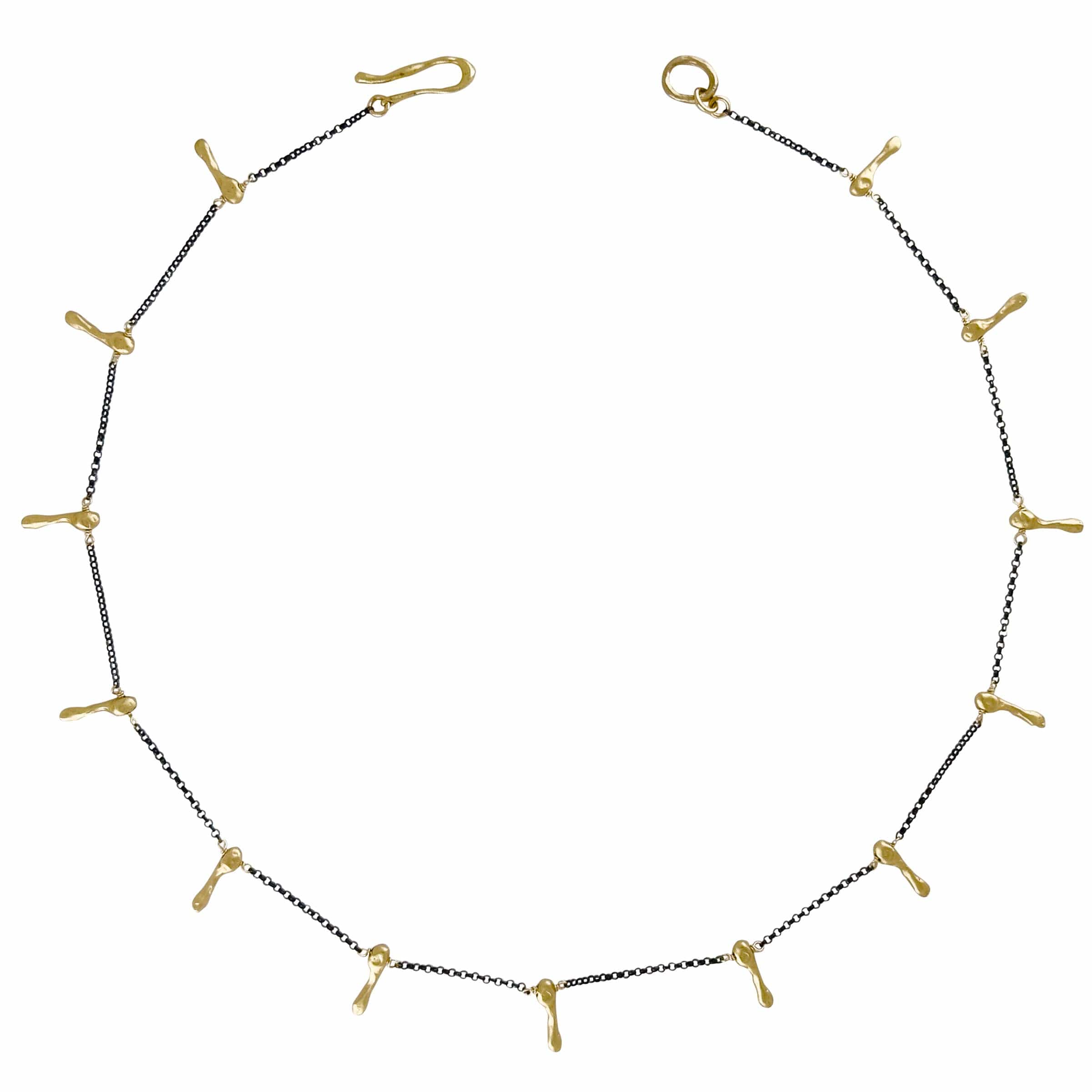 CALIMA BRONZE STERLING SILVER CHAIN CALIMA BRONZE STERLING SILVER CHAIN JCN713 Julie Cohn Design Artisan Bronze Jewelry Handmade