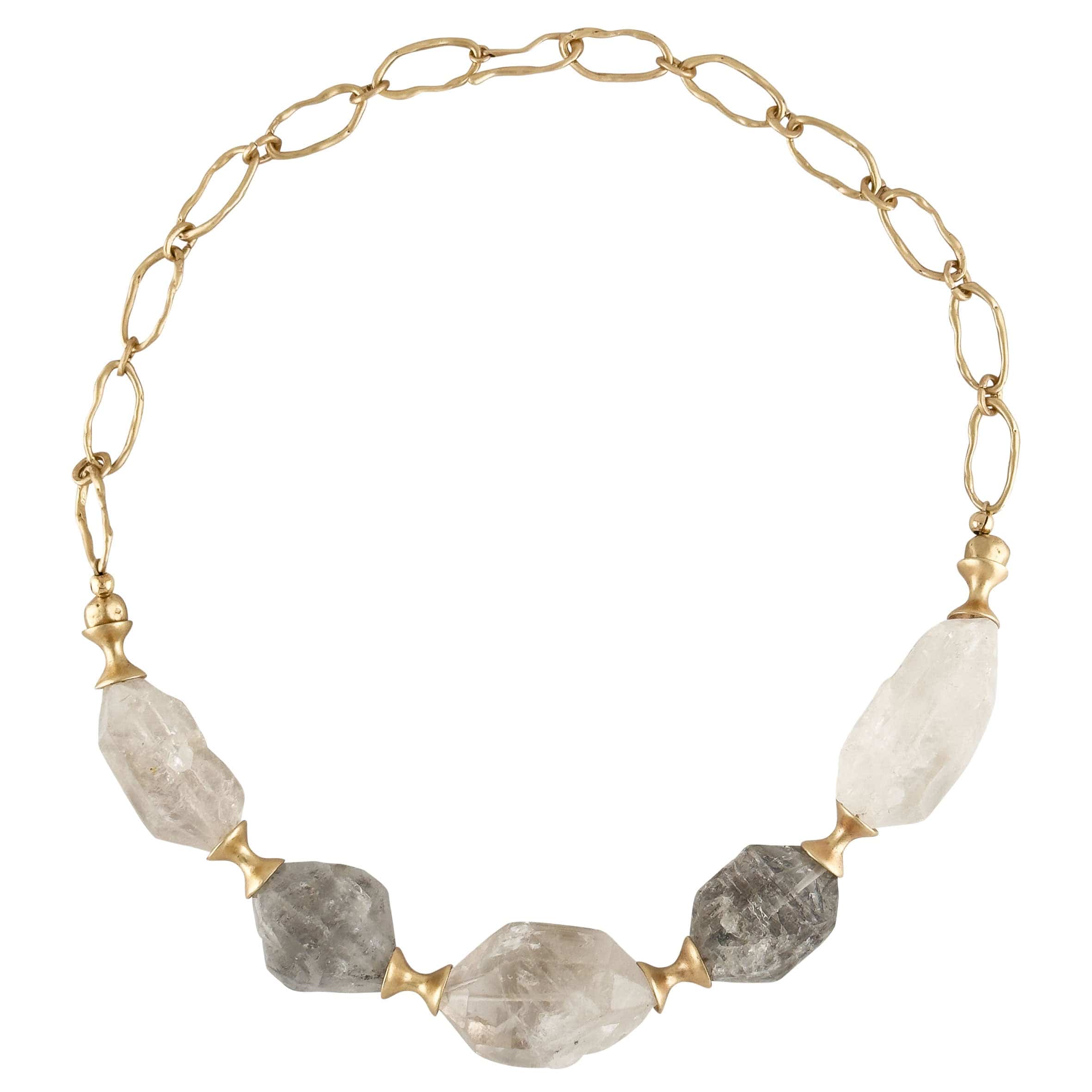 NECKLACE ASAWA BRONZE CRYSTAL STATEMENT NECKLACE ASAWA BRONZE CRYSTAL STATEMENT NECKLACE JCN716 Julie Cohn Design Artisan Bronze Jewelry Handmade