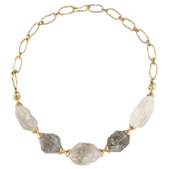 NECKLACE ASAWA BRONZE CRYSTAL STATEMENT NECKLACE ASAWA BRONZE CRYSTAL STATEMENT NECKLACE JCN716 Julie Cohn Design Artisan Bronze Jewelry Handmade