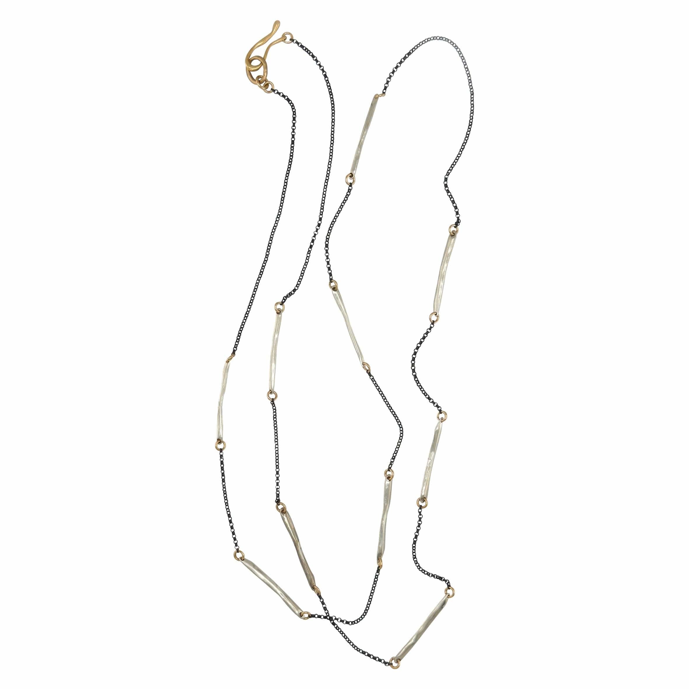 NECKLACE TWIG STERLING SILVER CHAIN NECKLACE TWIG STERLING SILVER CHAIN NECKLACE JCN724 Julie Cohn Design Artisan Bronze Jewelry Handmade