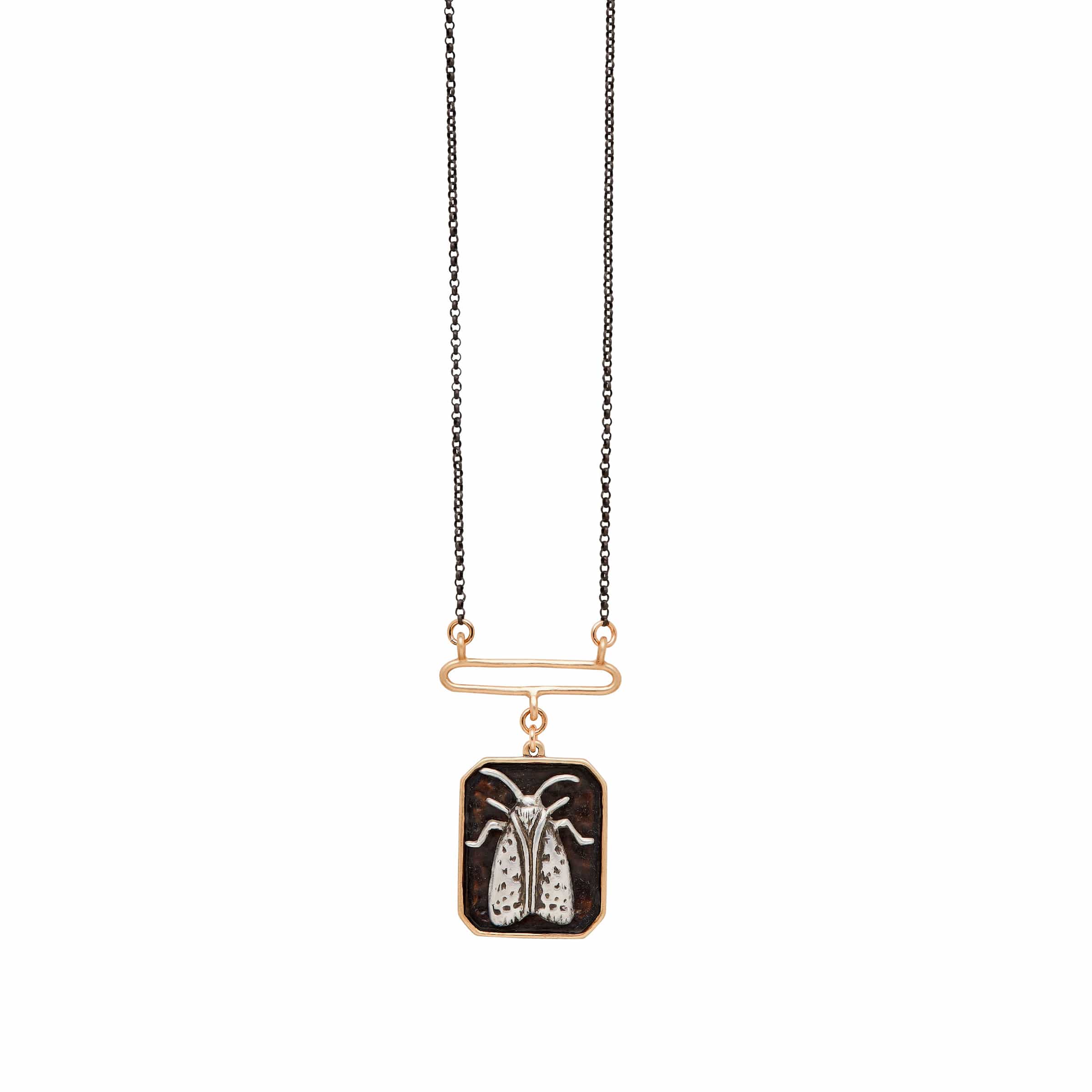 MOTH STERLING PENDANT MOTH STERLING PENDANT Julie Cohn Design Artisan Bronze Jewelry Handmade