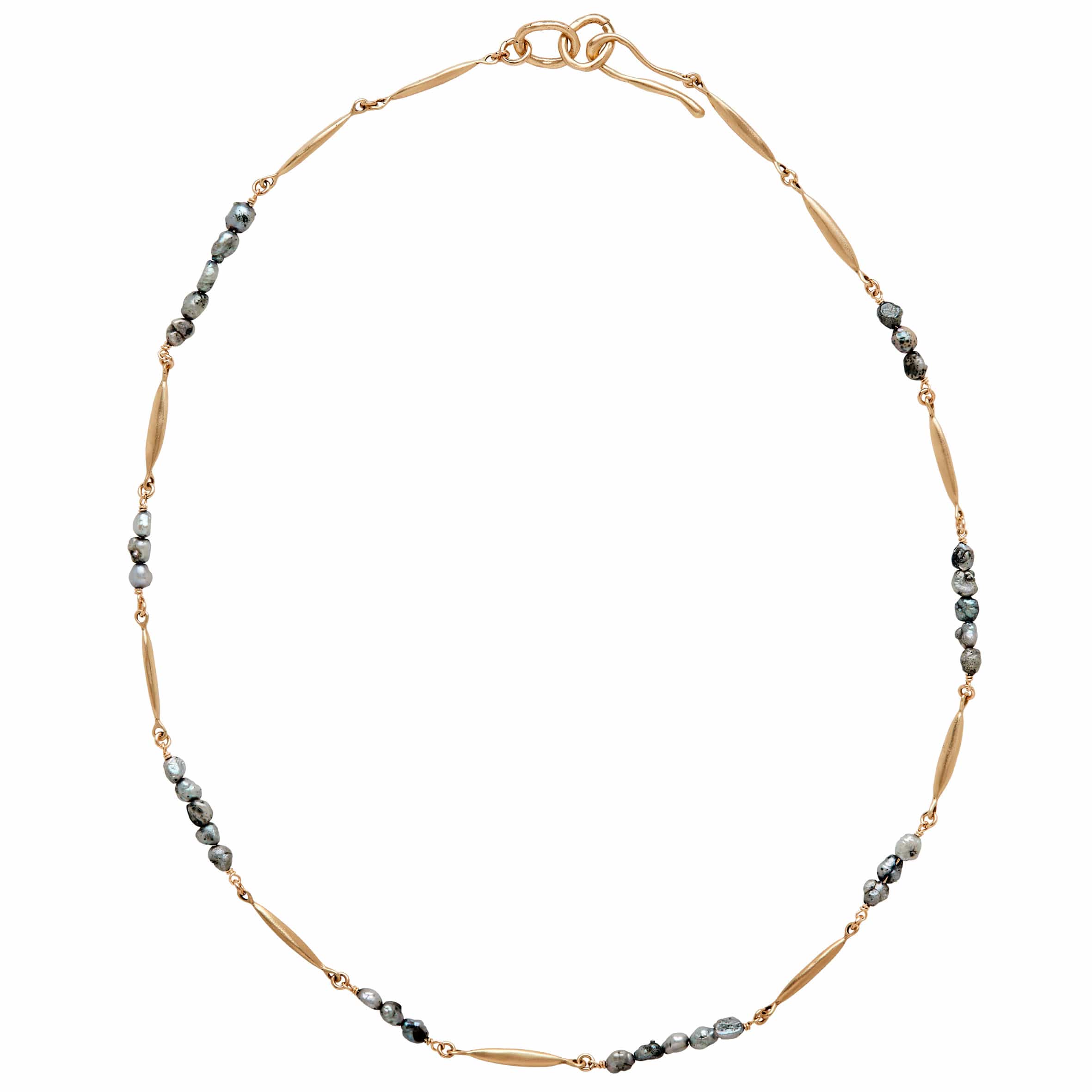 GRAIN GREY PEARL GRAIN GREY PEARL Julie Cohn Design Artisan Bronze Jewelry Handmade