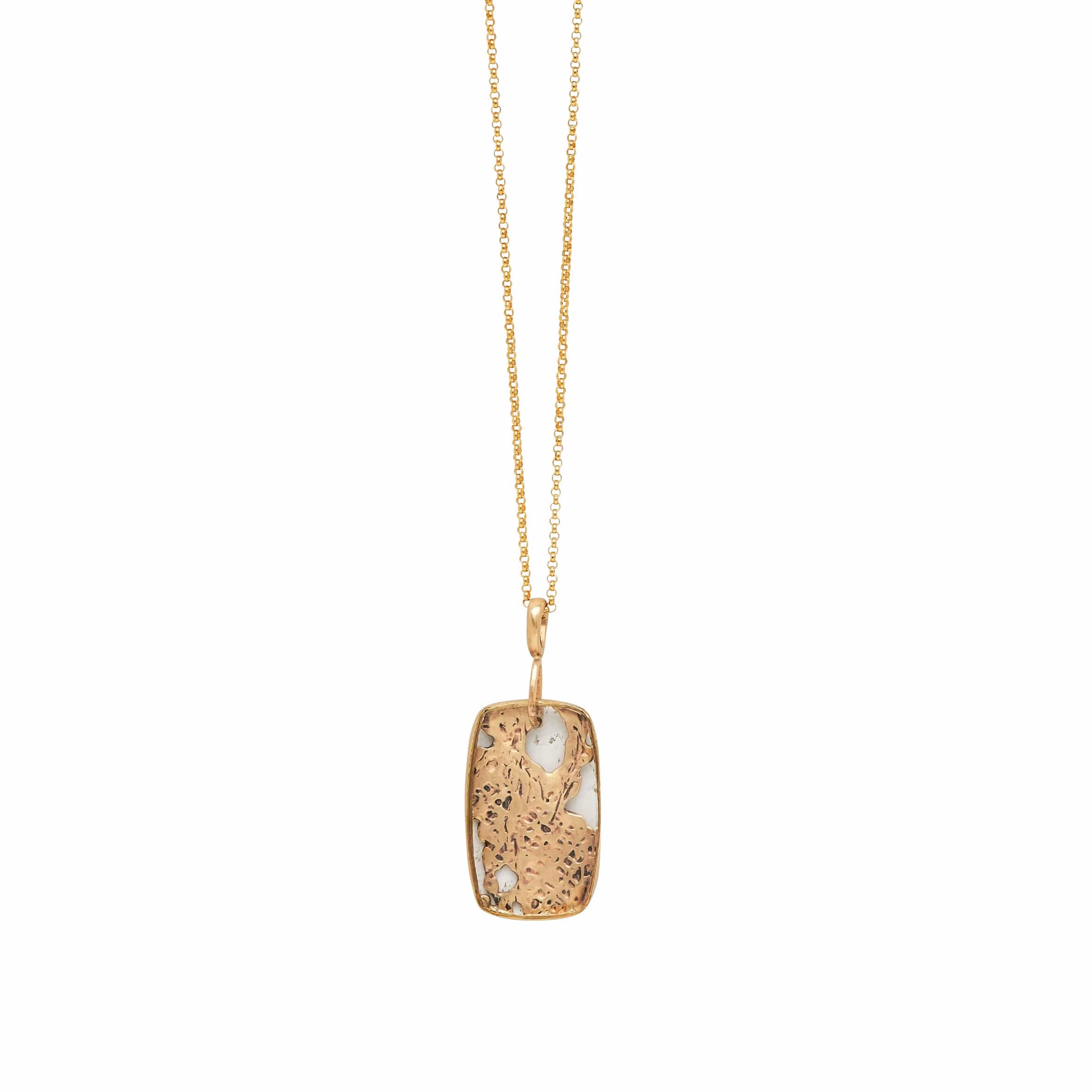 CRYSTAL TABLET PENDANT CRYSTAL TABLET PENDANT Julie Cohn Design Artisan Bronze Jewelry Handmade