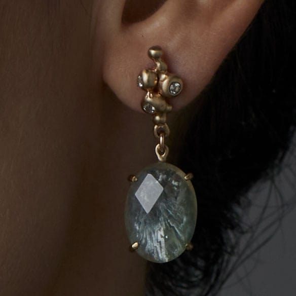 Earring CALDERA SERAPHANITE BRONZE EARRING JCE475 Julie Cohn Design Artisan Bronze Jewelry Handmade
