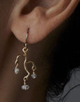 Earring PETITE CHANDELIER BRONZE EARRING JCE476 Julie Cohn Design Artisan Bronze Jewelry Handmade
