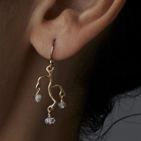 Earring PETITE CHANDELIER BRONZE EARRING JCE476 Julie Cohn Design Artisan Bronze Jewelry Handmade