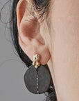 Earring BLACK ORBIT BRONZE EARRING JCE489 Julie Cohn Design Artisan Bronze Jewelry Handmade