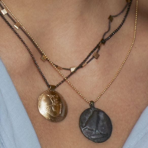NECKLACE MUSE BRONZE STERLING PENDANT NECKLACE JCN564 Julie Cohn Design Artisan Bronze Jewelry Handmade