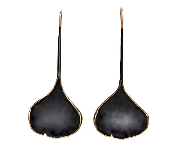 Earring BLACK ALLIUM BRONZE EARRING JCE488 Julie Cohn Design Artisan Bronze Jewelry Handmade