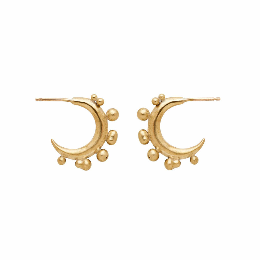 Julie Cohn Design Jewelry ORE BRONZE CRESCENT HUGGIE HOOP EARRINGS JCE361  Artisan Bronze Jewelry Handmade in the USA