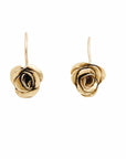 Julie Cohn Design  jewelry PETITE ROSE BRONZE EARRING Artisan Bronze Jewelry Handmade in the USA