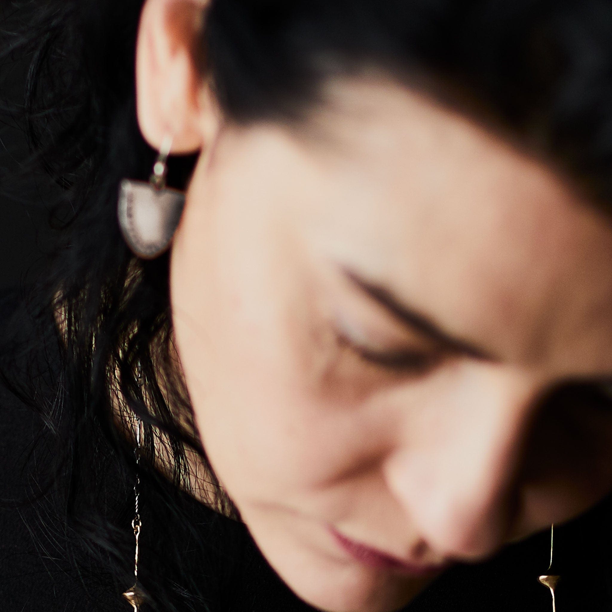 jewelry MEVIA BRONZE EARRING JCE326 Julie Cohn Design Artisan Bronze Jewelry Handmade