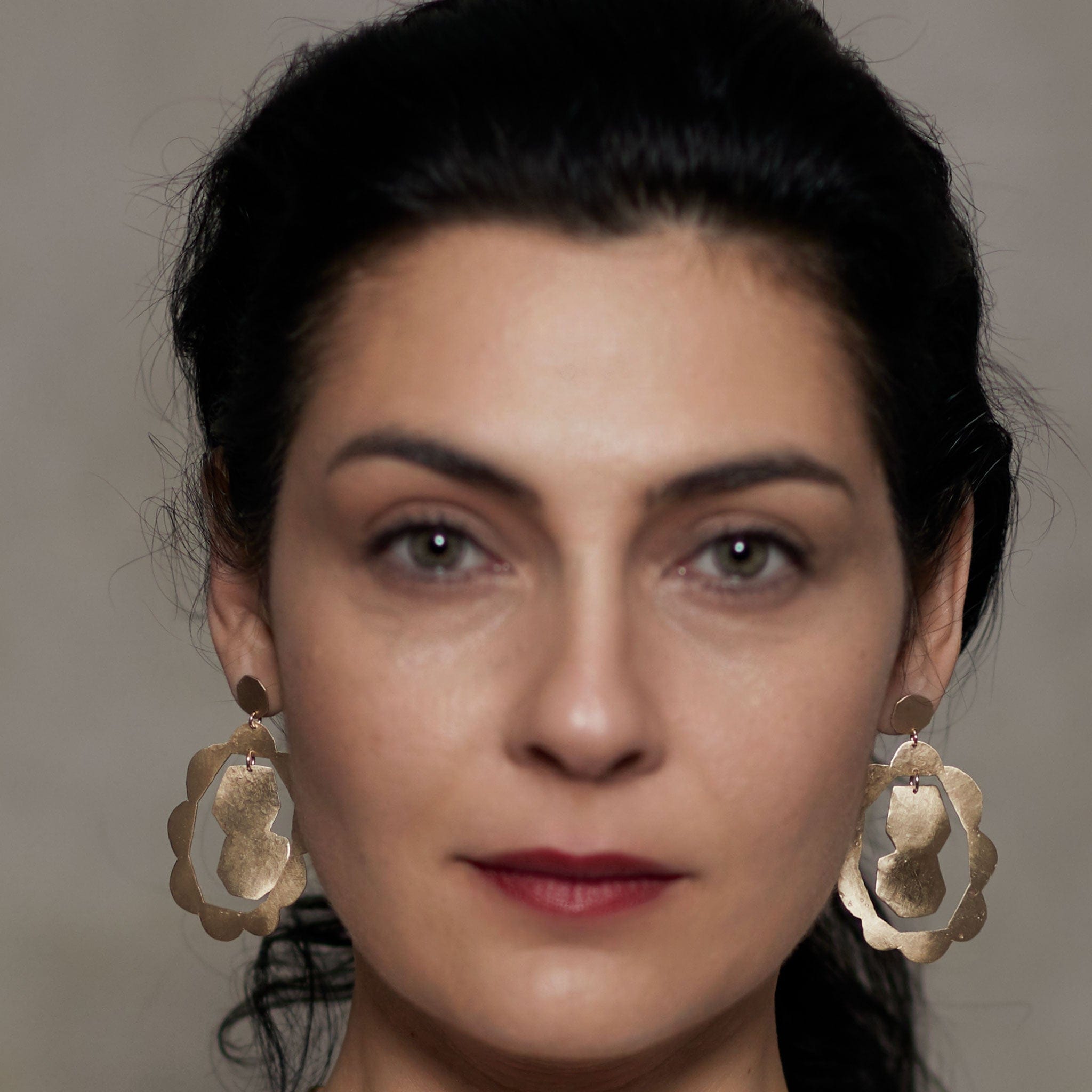 Jewelry SCALLOP MOBILE BRONZE EARRING JCE417 Julie Cohn Design Artisan Bronze Jewelry Handmade