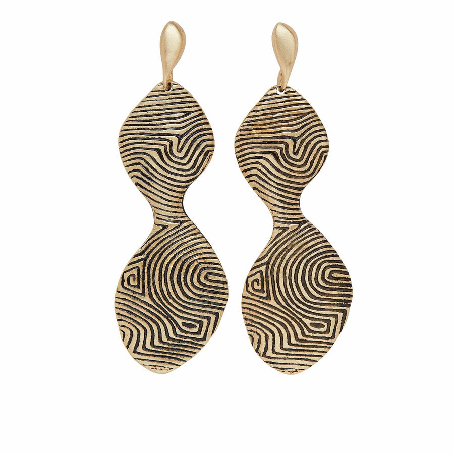 ZEN EARRING Julie Cohn Design Artisan Bronze Jewelry Handmade
