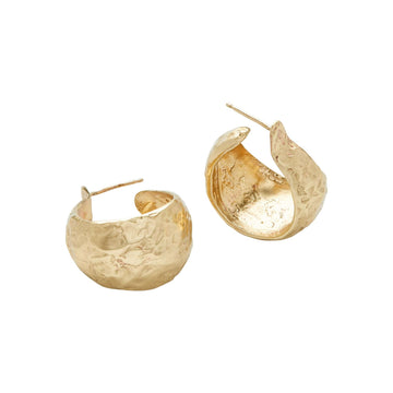 Pomelo Hoop Earrings Julie Cohn Design Artisan Bronze Jewelry Handmade