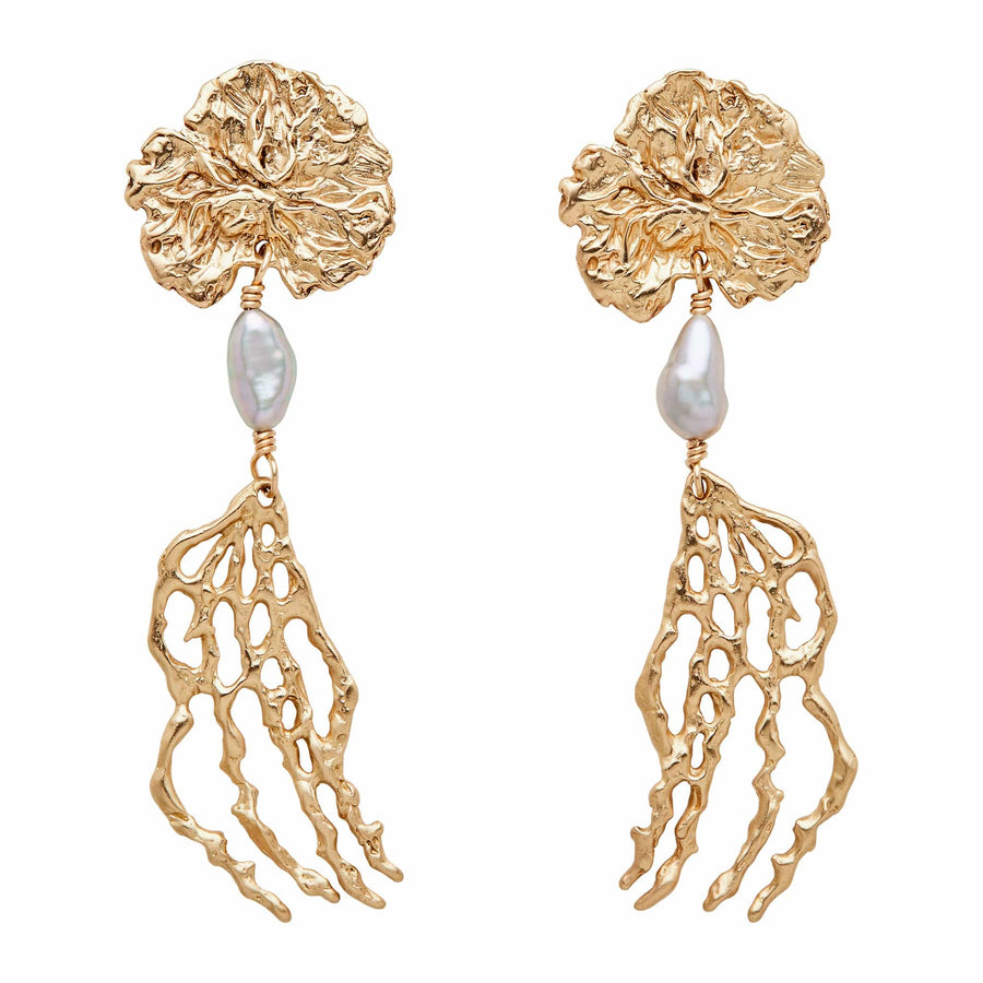 Kelp Earring Julie Cohn Design Artisan Bronze Jewelry Handmade