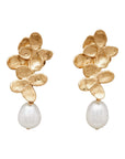 Hydrangea Pearl Earring Julie Cohn Design Artisan Bronze Jewelry Handmade
