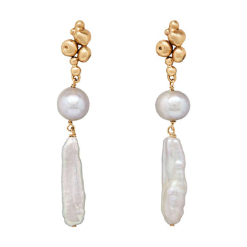 Julie Cohn Wisteria Pearl Chandelier Earrings