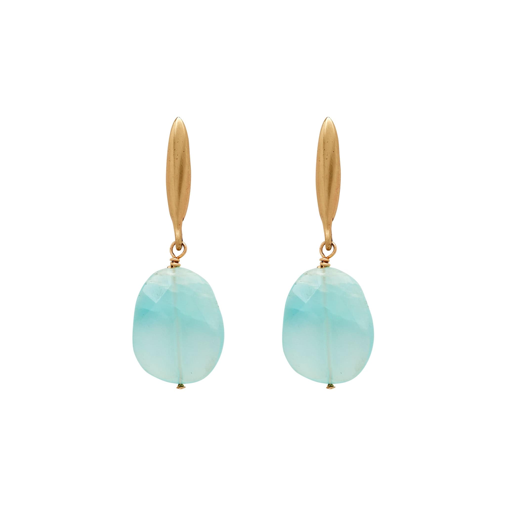 Grain Aqua Earring Julie Cohn Design Artisan Bronze Jewelry Handmade