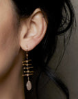jewelry CALIMA BRONZE ROSE QUARTZ EARRINGS JCE462 Julie Cohn Design Artisan Bronze Jewelry Handmade
