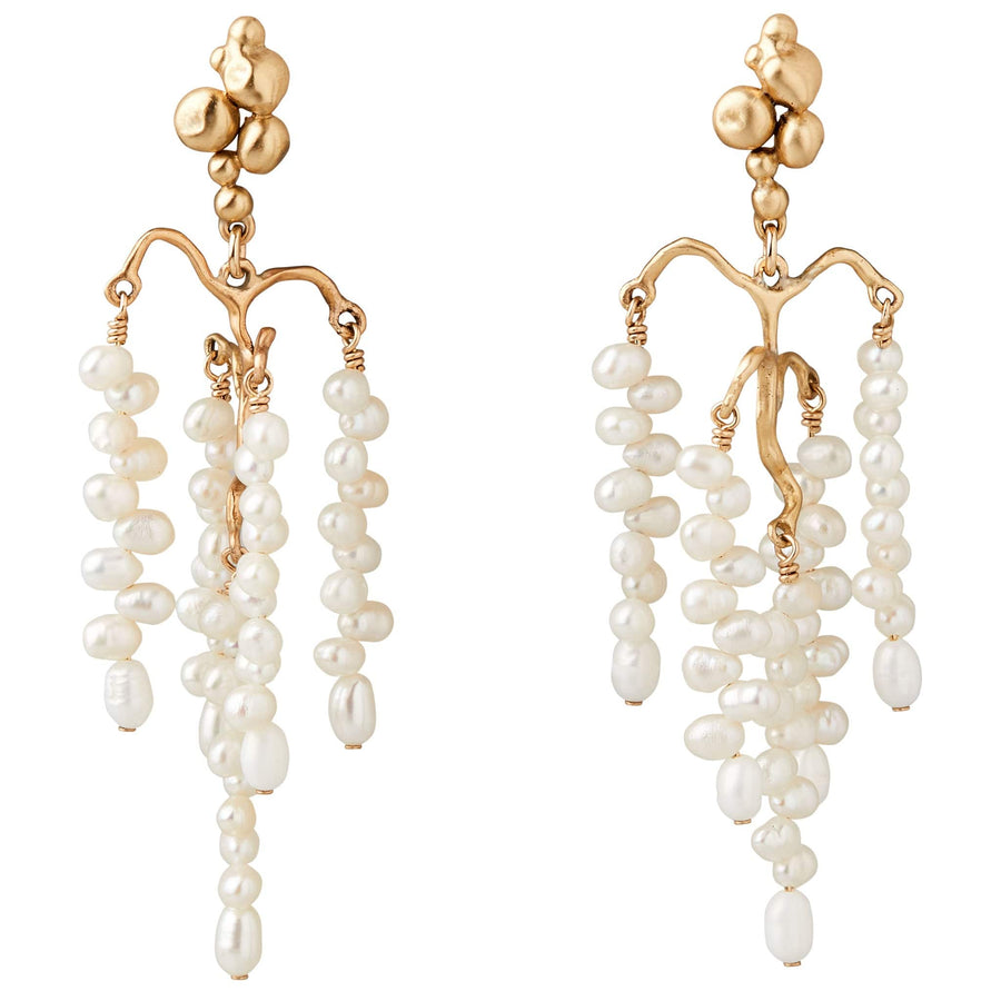 Julie Cohn Wisteria Pearl Chandelier Earrings