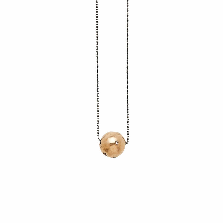 Julie Cohn Design MOON ROCK BRONZE PENDANT WITH STERLING SILVER CHAIN NECKLACE JCN472  Artisan Bronze Jewelry Handmade in the USA
