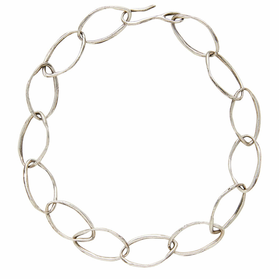 Chunky Silver Chain Link Necklace Statement Necklace 