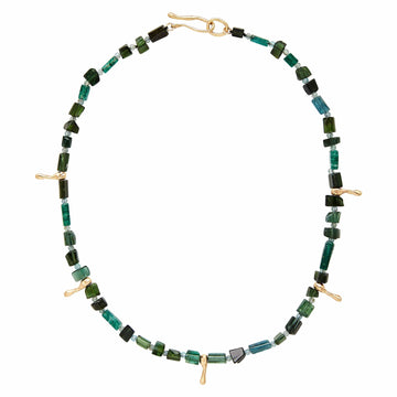 Nile Tourmaline Necklace Julie Cohn Design Artisan Bronze Jewelry Handmade