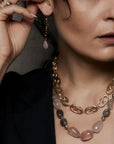 Greco Rose Chain Julie Cohn Design Artisan Bronze Jewelry Handmade