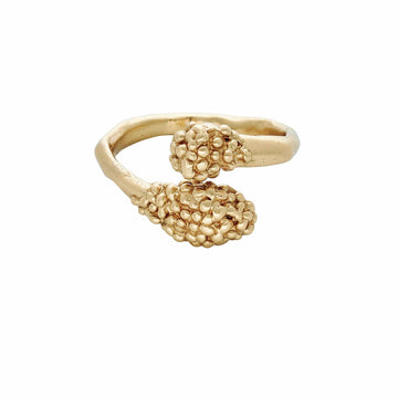 BERRIES BRONZE ADJUSTABLE RING Julie Cohn Design Artisan Bronze Jewelry Handmade in the USA