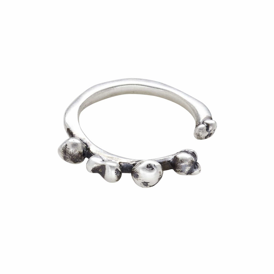 RIPPLE STERLING RING Julie Cohn Design Artisan Bronze Jewelry Handmade