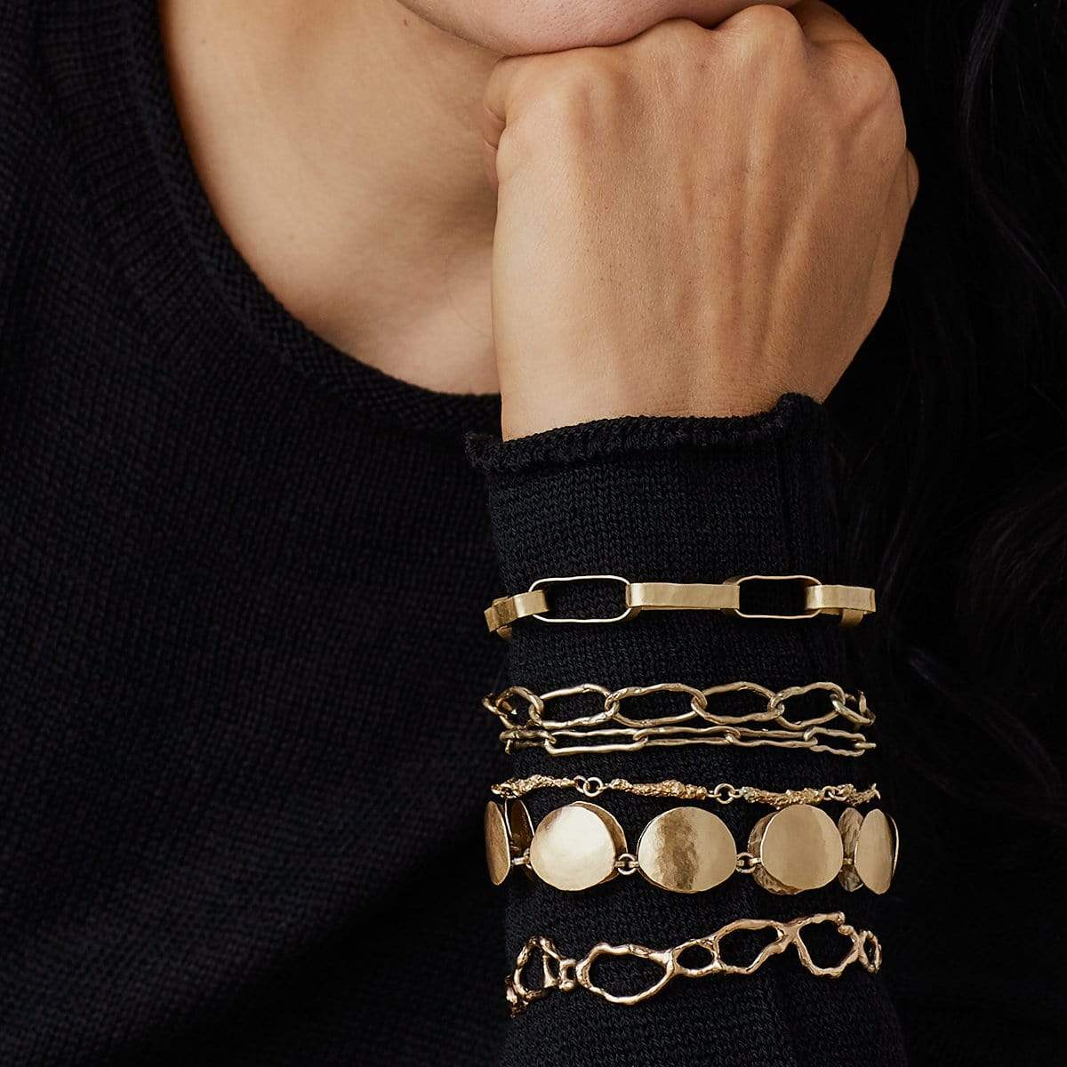 jewelry GRECO BRONZE CHAIN BRACELET JCB85 Julie Cohn Design Artisan Bronze Jewelry Handmade