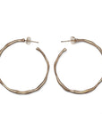 jewelry Organic Hoop Earrings Small Organic Hoops small JCE16 Julie Cohn Design Artisan Bronze Jewelry Handmade