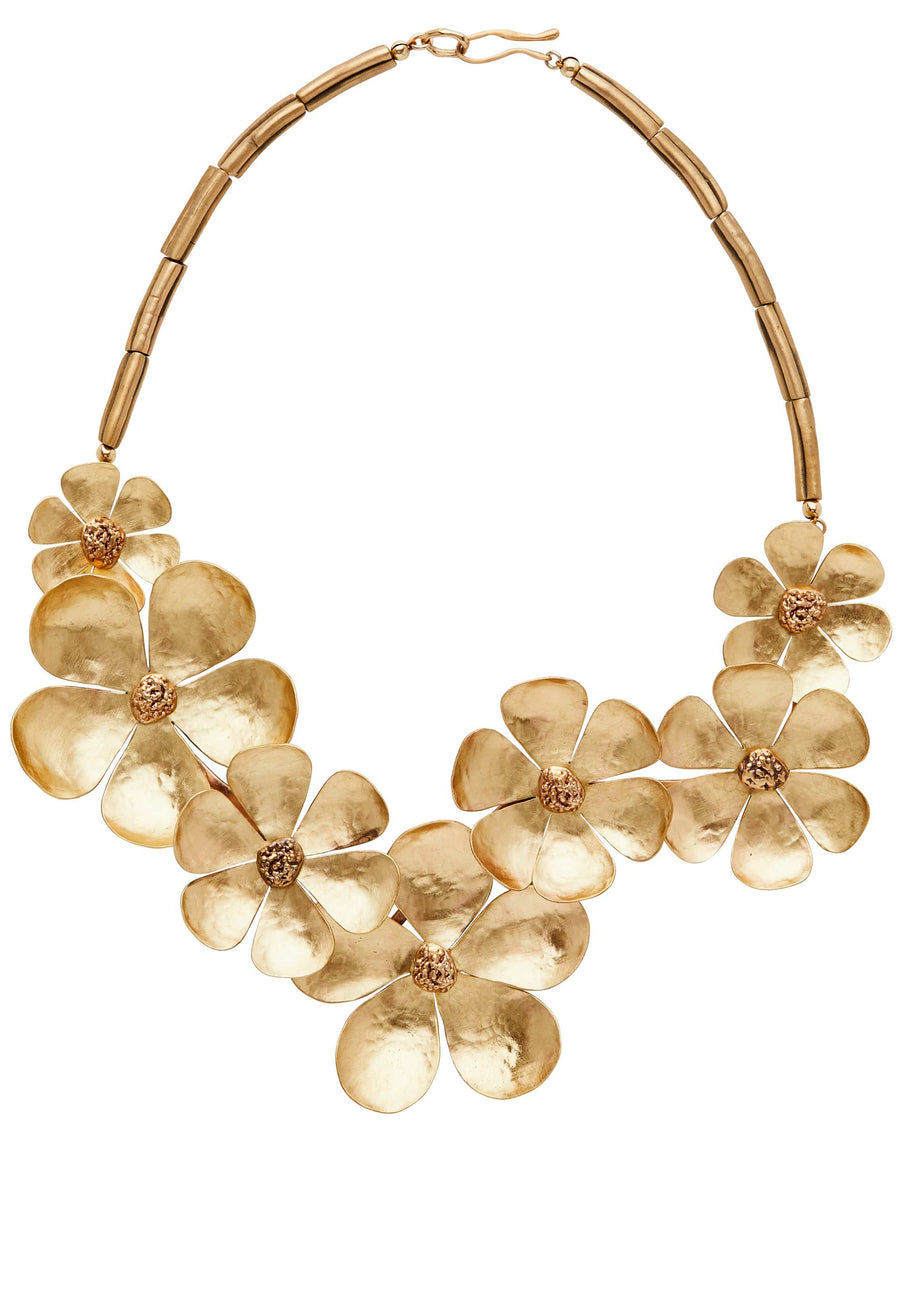 Julie Cohn Design Jewelry POPPY HAND FABRICATED BRONZE NECKLACE-Limited Edition. JCN326  Artisan Bronze Jewelry Handmade in the USA