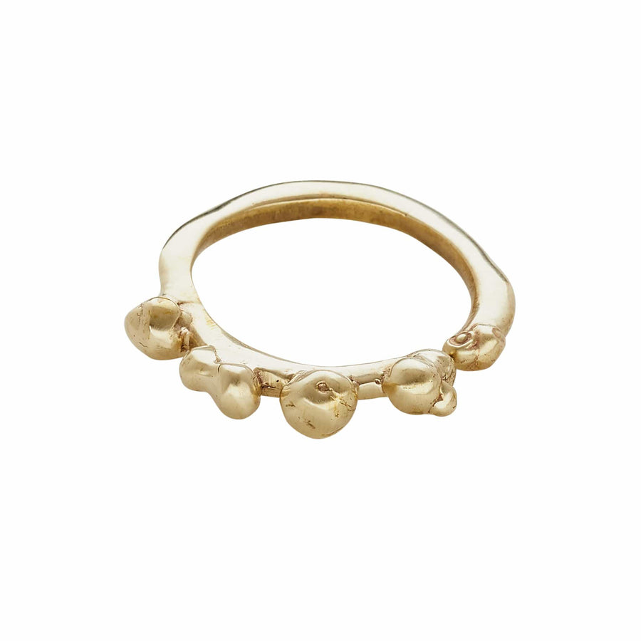 Ripple Bronze Adjustable Ring JCR151 Julie Cohn Design Artisan Bronze Jewelry Handmade in the USA
