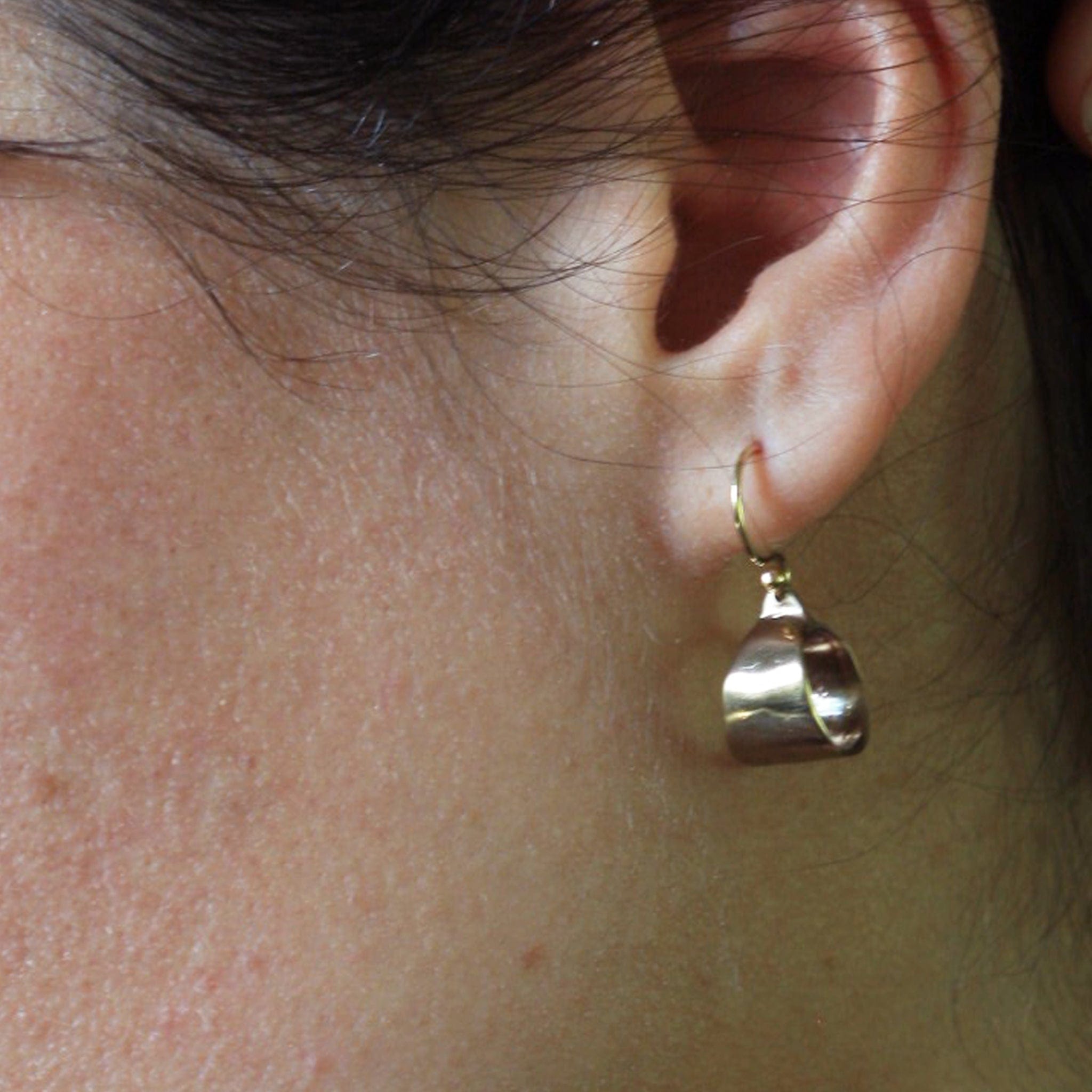 jewelry TRIBAL STERLING SILVER HOOP EARRINGS JCE72 Julie Cohn Design Artisan Bronze Jewelry Handmade