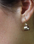 jewelry TRIBAL STERLING SILVER HOOP EARRINGS JCE72 Julie Cohn Design Artisan Bronze Jewelry Handmade