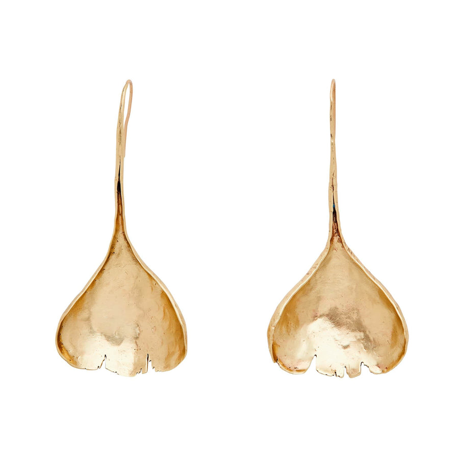 Julie Cohn Design Jewelry ALLIUM BRONZE HAND FABRICATED DRAMATIC EARRING JCE268  Artisan Bronze Jewelry Handmade in the USA