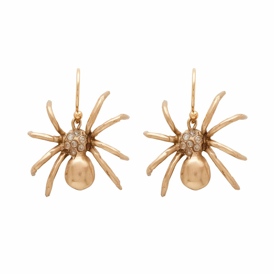 Julie Cohn Design Jewelry BLACK WIDOW SPIDER BRONZE DROP EARRING JCE271  Artisan Bronze Jewelry Handmade in the USA