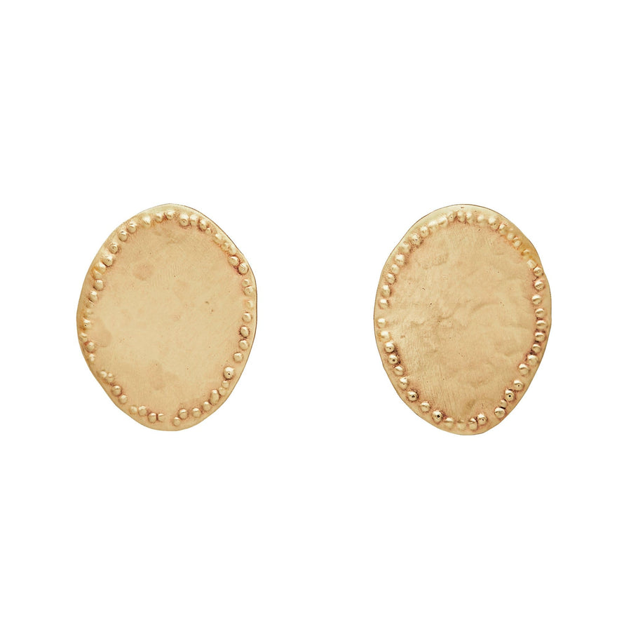 Julie Cohn Design Jewelry DISCUS BRONZE HAND FABRICATED POST EARRING JCE288  Artisan Bronze Jewelry Handmade in the USA