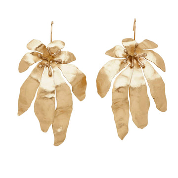 Julie Cohn Design Jewelry MORNING FLOWER HAND FABRICATED STATEMENT BRONZE EARRINGS JCE320  Artisan Bronze Jewelry Handmade in the USA