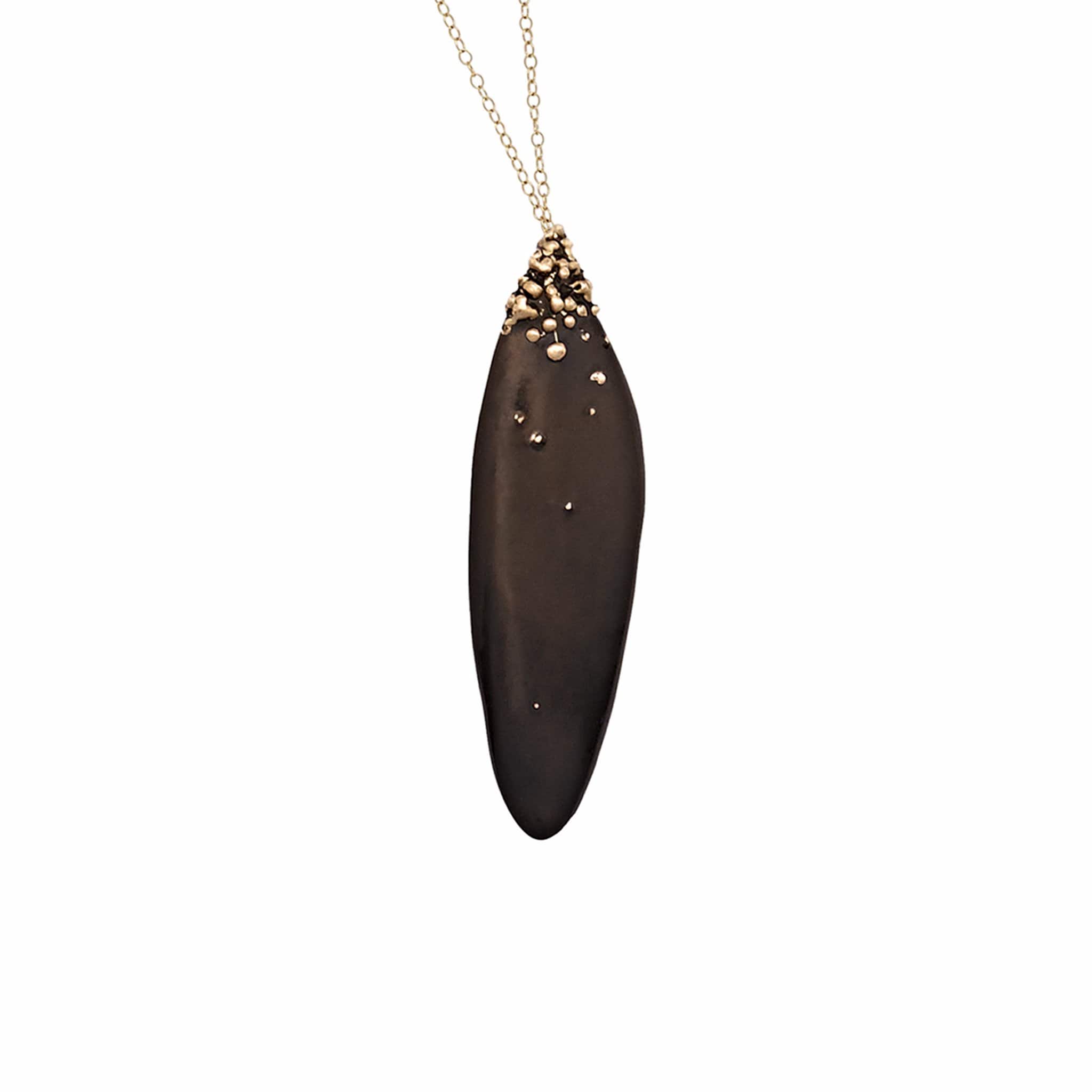 jewelry BLACK SALVIA BRONZE PENDANT JCN128 Julie Cohn Design Artisan Bronze Jewelry Handmade