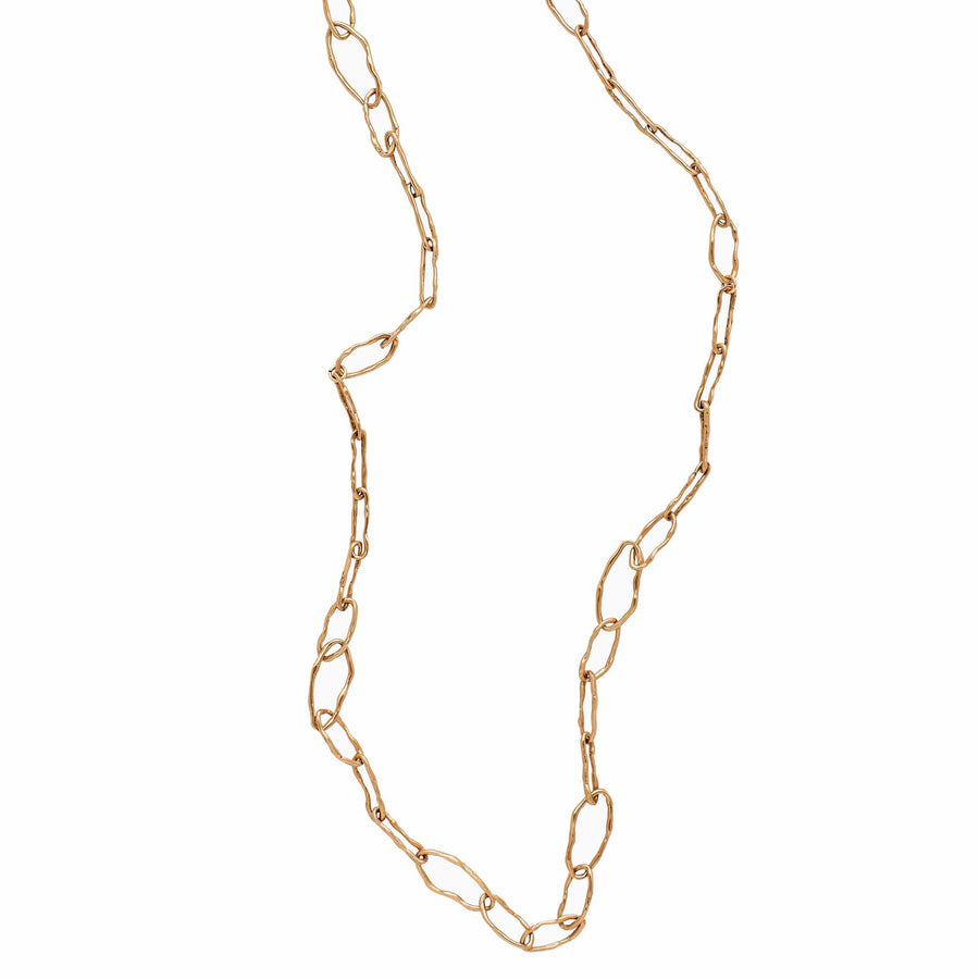 Julie Cohn Design  MELANGE BRONZE  Varied Long CHAIN Artisan Bronze Jewelry Handmade in the USA