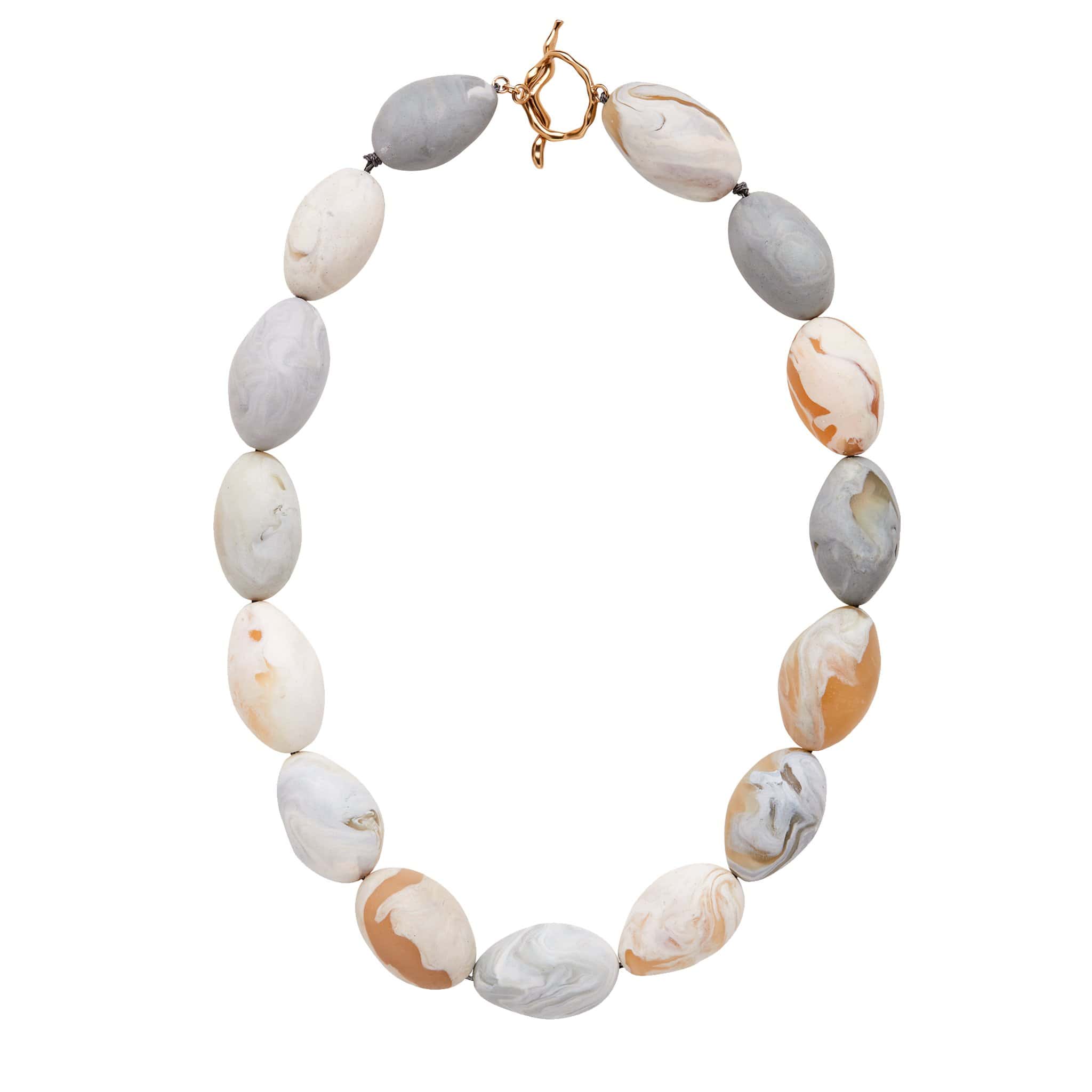 Julie Cohn Design Jewelry POMPEII CLAY EGG NECKLACE JCN416  Artisan Bronze Jewelry Handmade in the USA