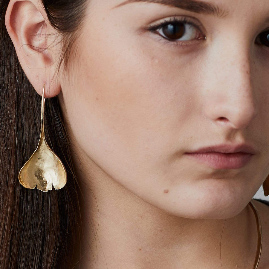 jewelry ALLIUM BRONZE EARRING JCE268 Julie Cohn Design Artisan Bronze Jewelry Handmade